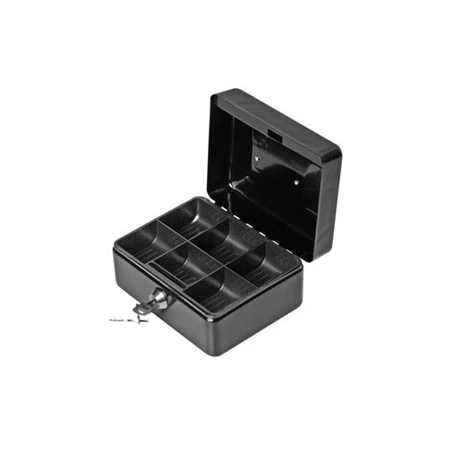 Pénzkazetta kulcsos 15x18x8cm Forofis fekete színben