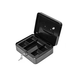 Pénzkazetta kulcsos 25x18x9cm Forofis fekete színben