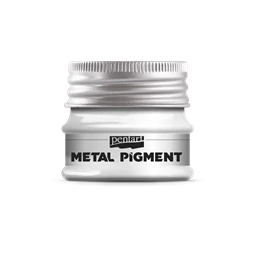 Pigmentpor PENTART fémpigment, valódi fémet tartalmazó, 8gr. csillogó ezüst