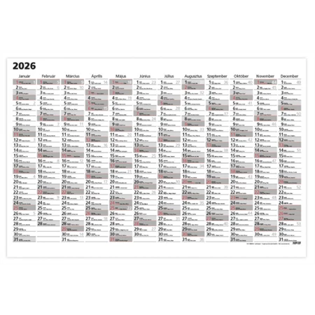 Plakátnaptár 2026 TOPTIMER Terminus T103 kétoldalas A/3 méret