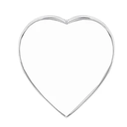 Plakett üveg C075, szív, 10cm magas, 3,5cm vastag üveg, gravírozva, díszdobozban