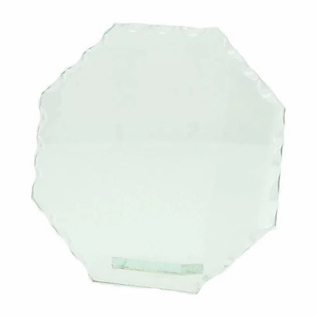 Plakett üveg MARLY2 hatszög formájú 12cm magas, 4mm vastag