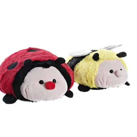 Plüss katica, méhecske poliészter 26x30x15 cm színes 2 féle 1db, figura nem választható