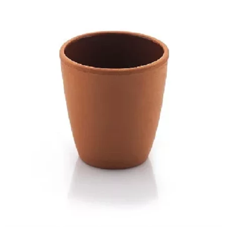 Pohár dekorálható, terracotta, belül barna mázas, 9x9,5cm