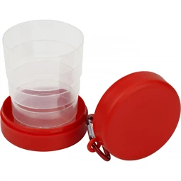 Pohár összecsukható túrapohár 220ml, 5x6,5cm kék, BPA-mentes műanyag