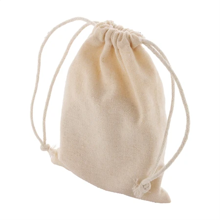 Poháralátét bambuszból, natúr 6 db-os poháralátétszett zsinóros pamut tasakban 120x150 mm