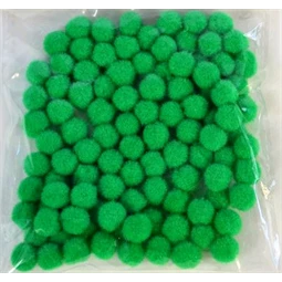 Pompon 10mm, zöld, 100db/csomag
