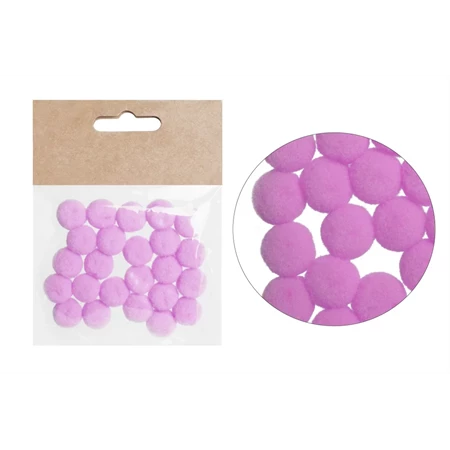 Pompon 15mm lila 24db/csomag