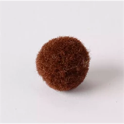 Pompon 20mm, sötétbarna, 100db/csomag