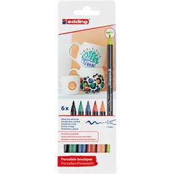 Porcelán filc készlet 6db-os EDDING 4200 vivid színek