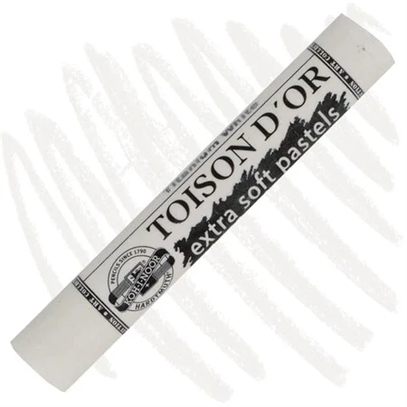 Porpasztell kréta  KOH-I NOOR 8550 Toison d`Or extra soft, Titanium White 1