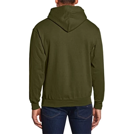 Pulóver férfi, kapucnis Fruit of the Loom Hooded Sweat 2XL olive