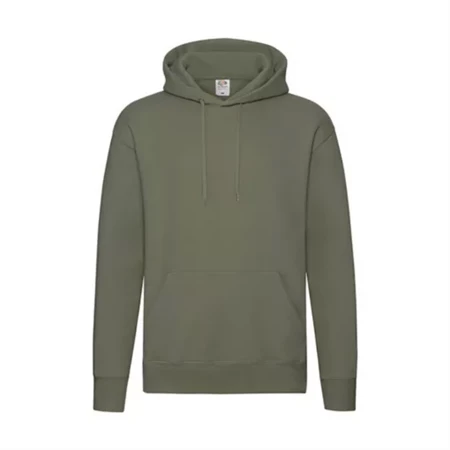 Pulóver férfi, kapucnis Fruit of the Loom Hooded Sweat 2XL olive