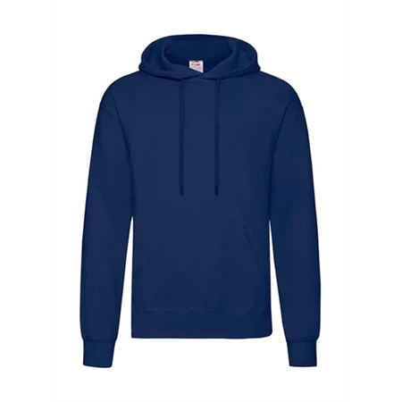 Pulóver férfi, kapucnis Fruit of the Loom Hooded Sweat L Navy kék