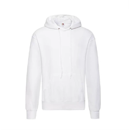 Pulóver férfi, kapucnis Fruit of the Loom Hooded Sweat L fehér