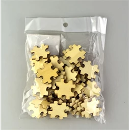 Puzzle alap fa 3x3cm 3mm vastag elemek, 50db-os