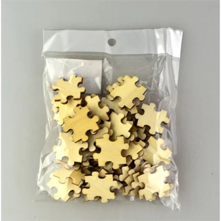 Puzzle alap fa 3x3cm 3mm vastag elemek, 50db-os