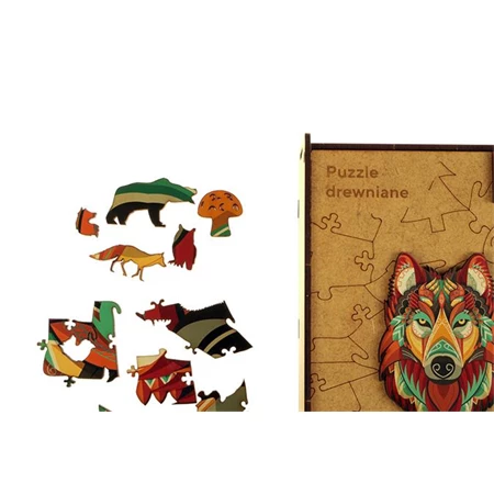 Puzzle, fa A/3 180 darabos, PANTA PLAST Mystery Wolf
