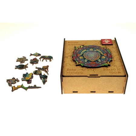 Puzzle, fa A/4 100 darabos, PANTA PLAST Mandala Turtle