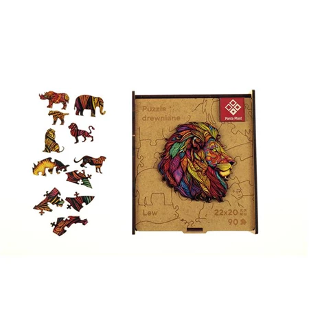 Puzzle, fa A/4 90 darabos, PANTA PLAST Mosaic Lion