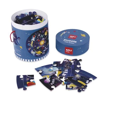 Puzzle, kör alakú, 48 darabos, APLI Kids Circular Puzzle, csillagrendszer, 5 éves kortól ajánlott