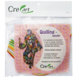 Quilling papír készlet 15 színű, fa sodrókával