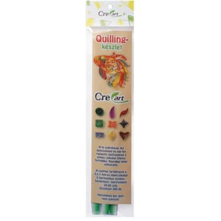Quilling papír készlet tavaszi erdő színei, 30cm x 3mm, 300db/csomag