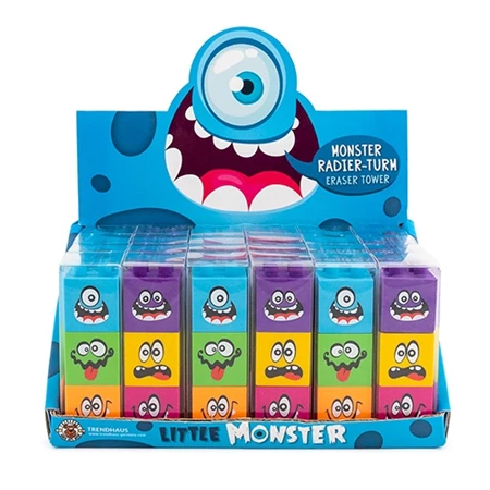 Radír 3db-os TRENDHOUSE Little monster 2 féle