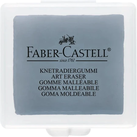 Radír Faber-Castell gyurmaradír, műanyag dobozban, szürke