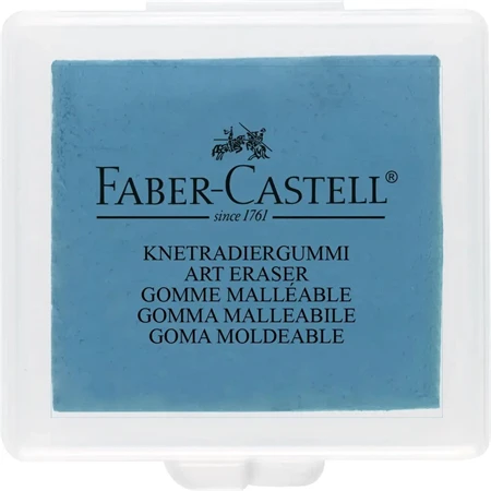 Radír Faber-Castell gyurmaradír, műanyag dobozban, vegyes színben sárga, piros, kék 1db