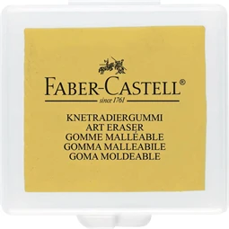 Radír Faber-Castell gyurmaradír, műanyag dobozban, vegyes színben sárga, piros, kék 1db