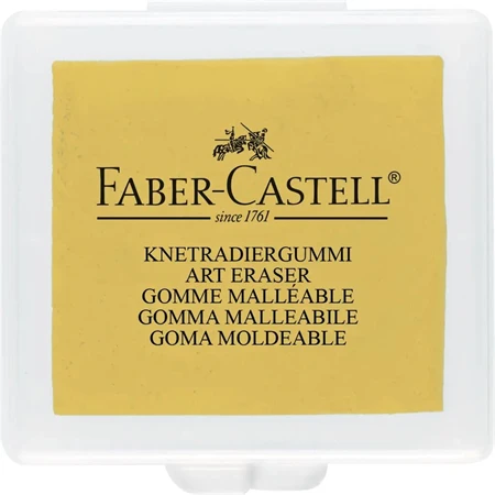 Radír Faber-Castell gyurmaradír, műanyag dobozban, vegyes színben sárga, piros, kék 1db