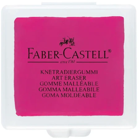 Radír Faber-Castell gyurmaradír, műanyag dobozban, vegyes színben türkiz, kék, szeder 1db