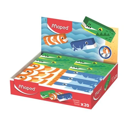 Radír MAPED Animals, állatos vegyes minták