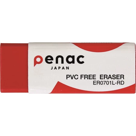Radír PENAC 59 x 21 x 10 mm piros, Latex-, PVC- és ftalát-mentes