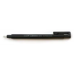 Radír Tombow Mono Zero fekete, kör alakú radírbetéttel 2,3mm