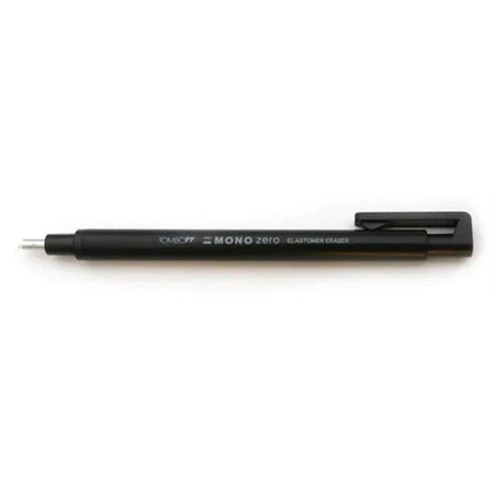 Radír Tombow Mono Zero fekete, kör alakú radírbetéttel 2,3mm
