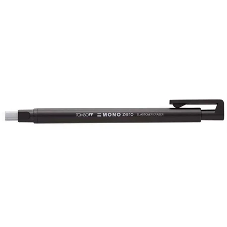Radír Tombow Mono Zero fekete, tégla alakú radírbetéttel 2,5x5mm