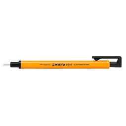 Radír Tombow Mono Zero neon narancs, kör alakú radírbetéttel 2,3mm