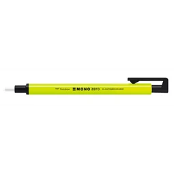 Radír Tombow Mono Zero neon sárga, kör alakú radírbetéttel 2,3mm