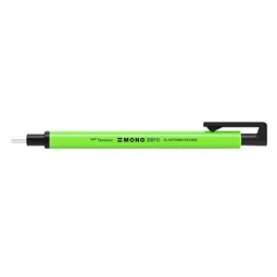 Radír Tombow Mono Zero neon zöld, kör alakú radírbetéttel 2,3mm