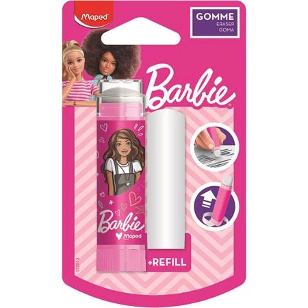 Radír stift MAPED Barbie + pótbél