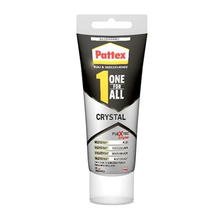 Ragasztó HENKEL Pattex One for All Crystal, építési-szerelési, 90 gr.