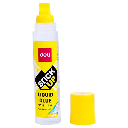 Ragasztó DELI kenőfejes 125ml praktikus PVA ragasztó iskolába, irodába és kreatív munkákhoz