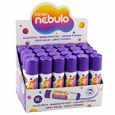 Ragasztó stift NEBULÓ Color 15 gr, elszíntelenedő