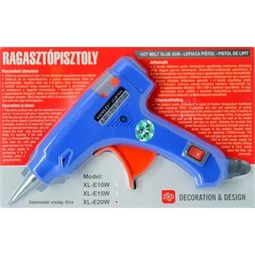 Ragasztópisztoly 20W műanyag, d:0,7cm ragasztóhoz
