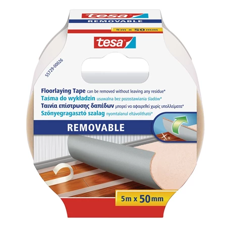 Ragasztószalag 2 oldalas 50mm x  5m TESA visszaszedhető szöveterősítésű