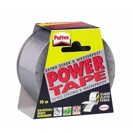 Ragasztószalag Pattex Power Tape 50x10m ezüst