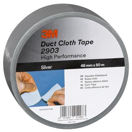 Ragasztószalag,  SCOTCH vinyl, 48 mm x 50 m, 3M Duct, ezüst