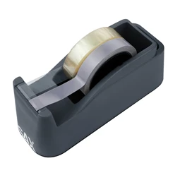 Ragasztószalag-adagoló asztali SAX 729 TAPE-IT-EASY 50mm vagy 2db 19mm-es szalaghoz, szürke, nehezékkel ellátott adagoló